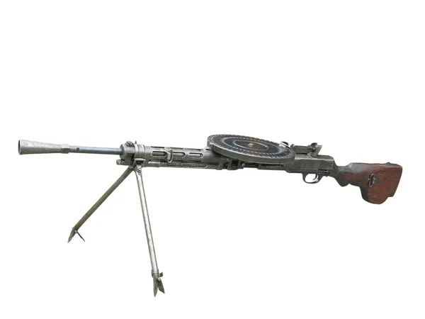 Segunda guerra mundial soviético vermelho exército arma Degtyaryov DP metralhadora é — Fotografia de Stock