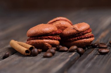 güzel ve renkli Fransızca macaroons veya macaron