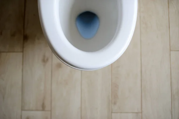 New ceramic toilet bowl at home — Stock Photo, Image