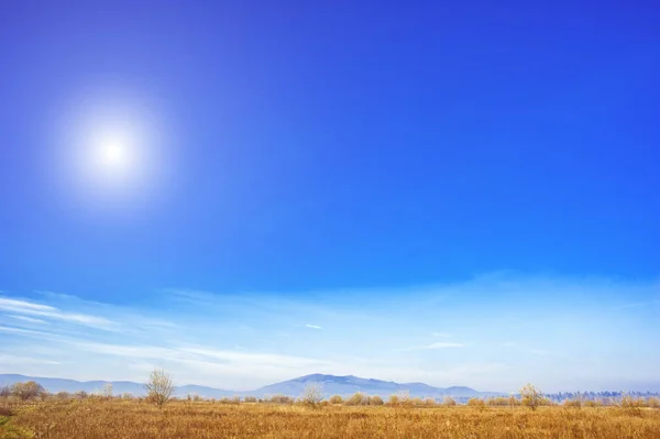 Sunny autumn landscape in mountains — Stock Photo, Image