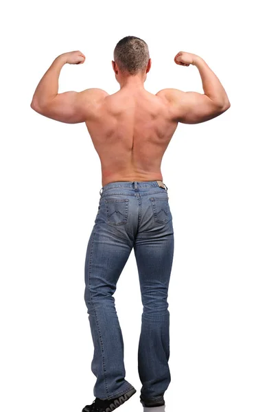 Immagine di uomo muscolare in posa in studio — Foto Stock