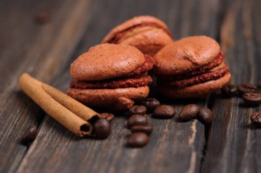 güzel ve renkli Fransızca macaroons veya macaron