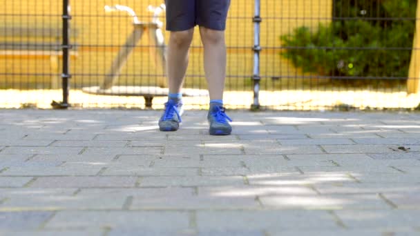 Rijswijk Netherlands June 2018 Footwork Young Boy Making Agile Movements — Stock Video