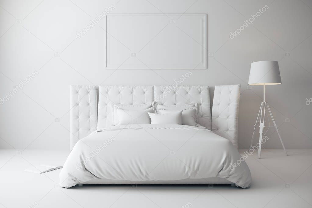 3d render of beautiful modern bedroom