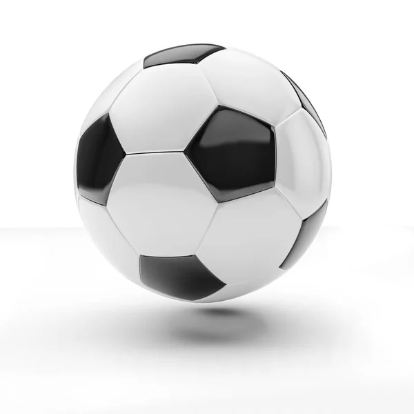 Classico Pallone Calcio Sfondo Bianco — Foto Stock