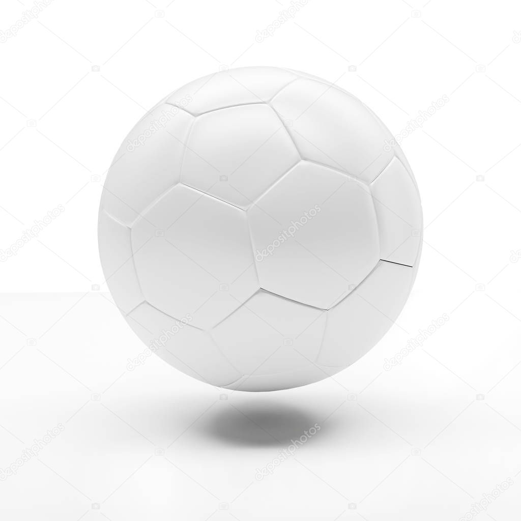 3d classic soccer ball on white background