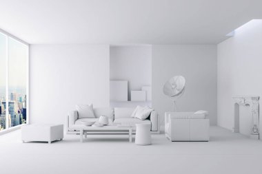 güzel temiz iç render 3D render