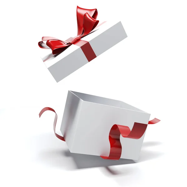 Present Box White Background — Stock Photo, Image