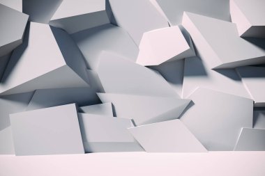 3D render soyut beton duvar