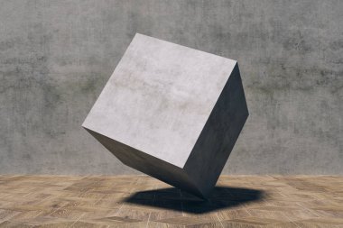 3D beton küp beton duvara