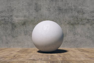 beton duvara 3D beton küre