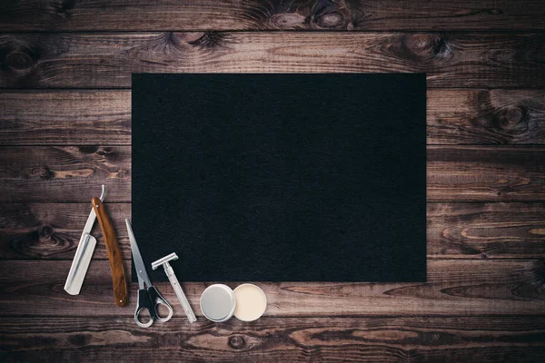 Vintage Friseur Werkzeug Elemente — Stockfoto