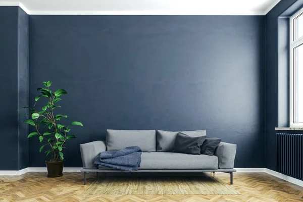 Render Beautiful Interior Sofa Wooden Floor — Stock Photo, Image