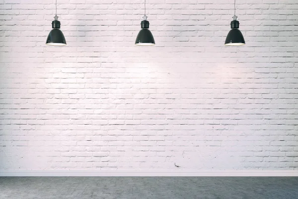 Pokój Biały Mur Lampa Sufitowa — Zdjęcie stockowe