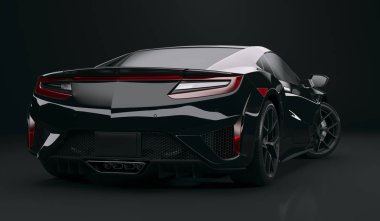 3D render güzel süper spor araba