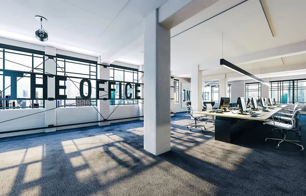 Modern Office Interior Render — Stock Photo, Image