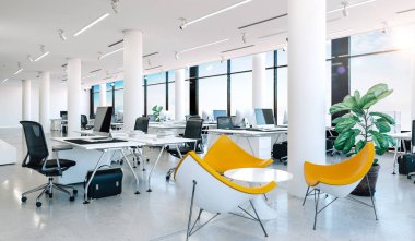 3D modern ofis iç render