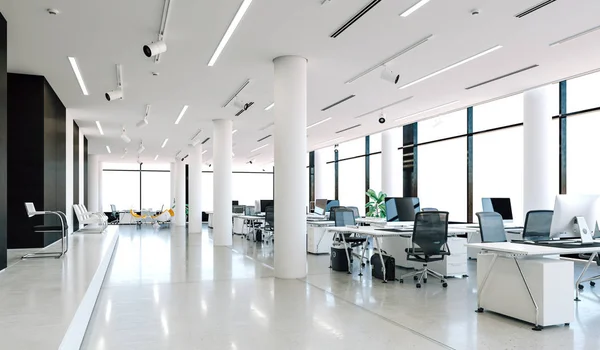 Moderne Kantoor Interieur Render — Stockfoto