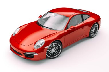 3 boyutlu güzel spor araba.