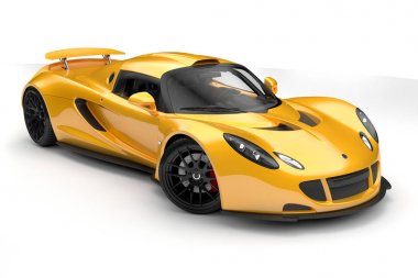 3 boyutlu güzel spor araba.