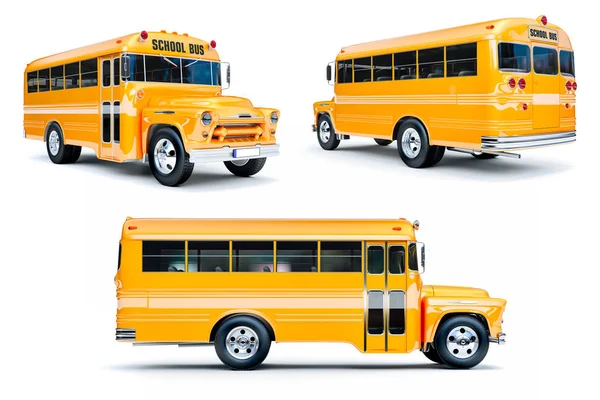 School Bus White Background — Stock Photo, Image