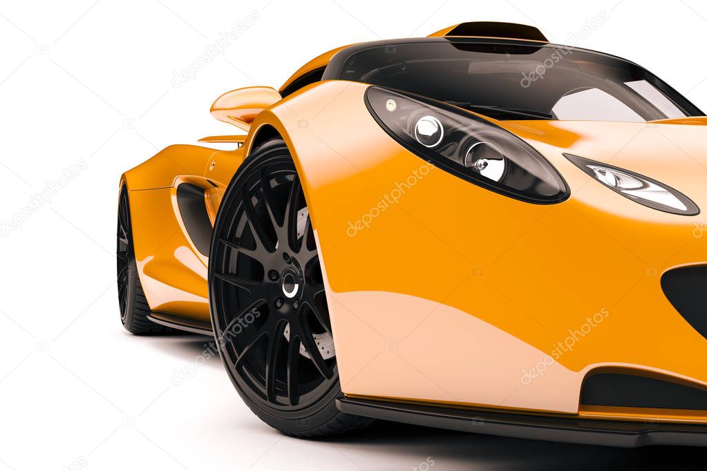 3d render of beautiful super car