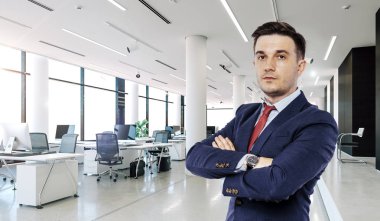 çekici genç işadamı portresi