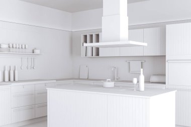 Üç boyutlu güzel mutfak.