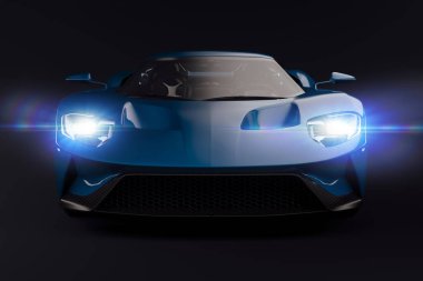 3D egzotik süper araba.