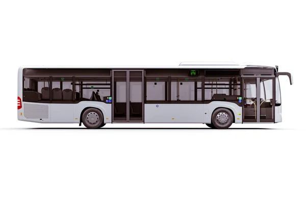 Rendering Del Nuovo City Bus Sfondo Bianco — Foto Stock