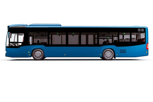 Renderizado Nuevo Autobús Ciudad Sobre Fondo Blanco —  Fotos de Stock