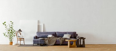 3 boyutlu temiz iç döşeme ve kanepe. 