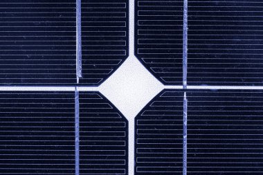 Temiz enerji kavramı, yenilenebilir enerji kaynakları için soyut arkaplan olarak güneş paneli ayrıntıları