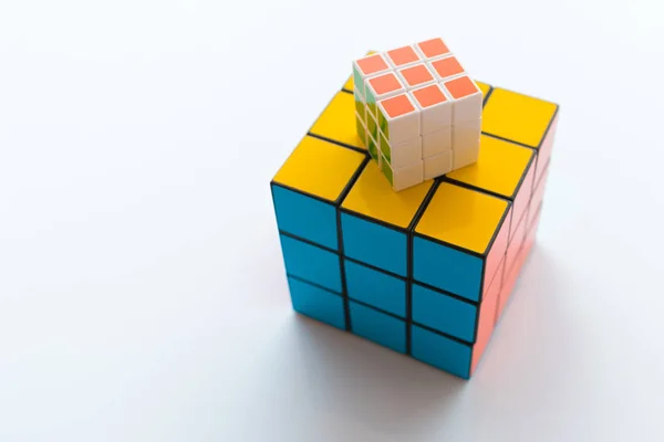 Novi Sad Serbia May 2018 Two Rubik Cubes Originally Called — Stock Photo, Image