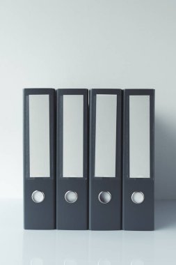 Gri dosya belge yüzük bağlayıcı muhasebeci ve defter tutma iş ofis