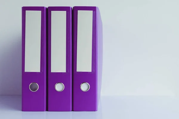 Фиолетовый Документ Кольцо Связующие Бухгалтерии Бухгалтерии Бизнес Офис — стоковое фото