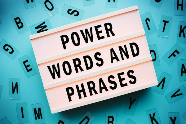 Concepto Palabras Frases Poderosas Con Lightbox —  Fotos de Stock
