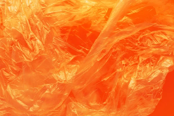 Sacchetto Plastica Arancione Inquinamento Ambientale Immagine Sfondo Concettuale — Foto Stock