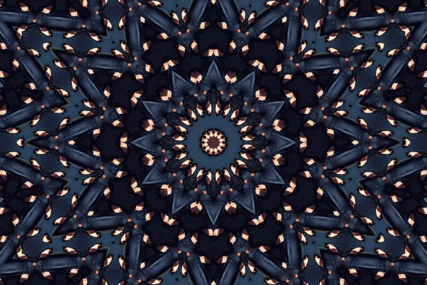 Abstraktní Kaleidoskop Vzorkem Pozadí Barevné Reflexní Zrcadlení Pozadí Jako Prvek — Stock fotografie
