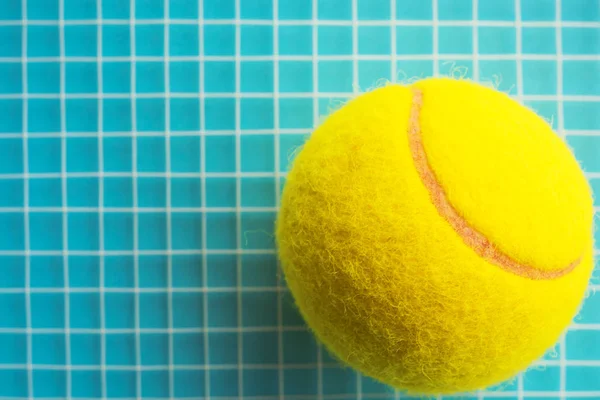 Tenisz Labda Ütő Közelről Szelektív Összpontosít — Stock Fotó