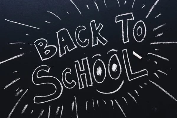 Back School Written Classroom Chalkboard New Semester Starting — Stock Photo, Image