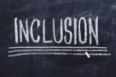 Okul blackboard tebeşir ile yazılı Word eklenmesi