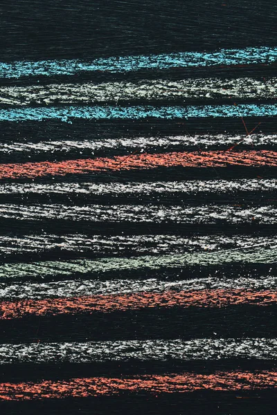 Colorful Chalk Striped Pattern School Blackboard Close Abstract Grunge Texture — Stock Photo, Image