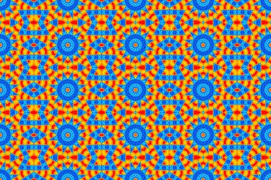 Dikişsiz desen arka plan, soyut kaleydoskop şekil simetrik zemin grafik tasarım için yinelenen