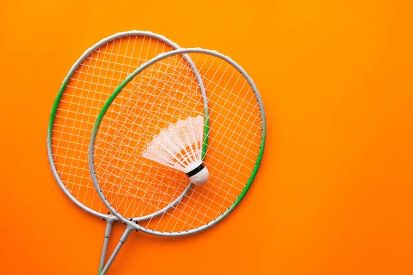 Badminton Racket Shuttlecock Leisure Outdoor Recreational Sport Activity — Stock Photo, Image