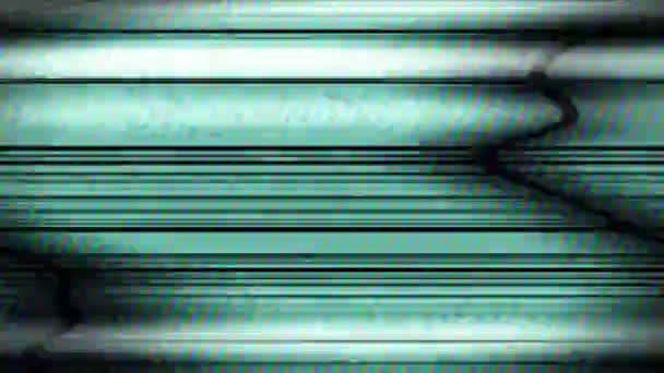 Broken Television Broadcasting Interference Glitch Screen Static Noise — Stock Video