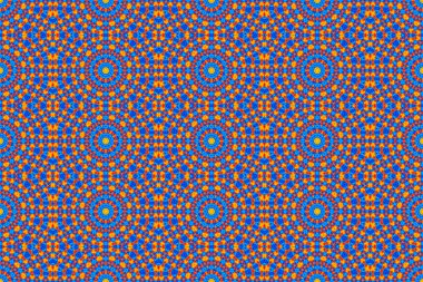 Dikişsiz desen arka plan, soyut kaleydoskop şekil simetrik zemin grafik tasarım için yinelenen