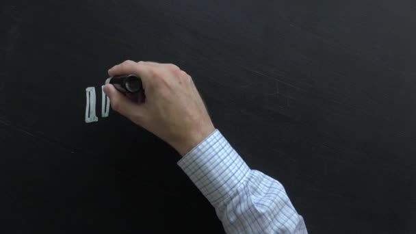 Lärare Skriver Ordet Inkludering Skolan Blackboard — Stockvideo