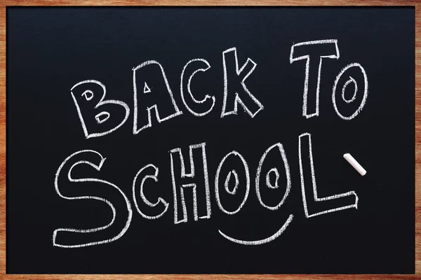 Back School Written Classroom Chalkboard New Semester Starting — Stock Photo, Image