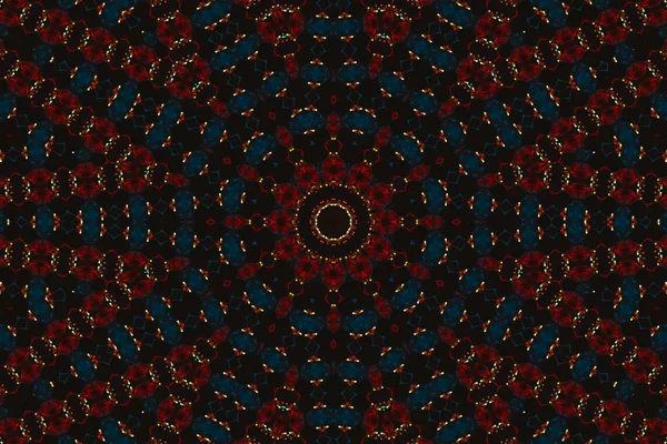 Psychedelické Kaleidoskopický Iluzivní Symetrický Vzor Jako Pozadí — Stock fotografie